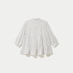 Blouse ample manches longues blanc femme