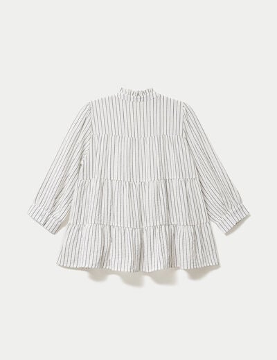 Blouse ample manches longues blanc femme