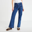 Jean bootcut taille haute denim stone femme