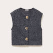 Gilet sans manches effet polaire gris fonc&eacute; femme