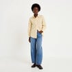 Chemise oversize manches longues jaune femme