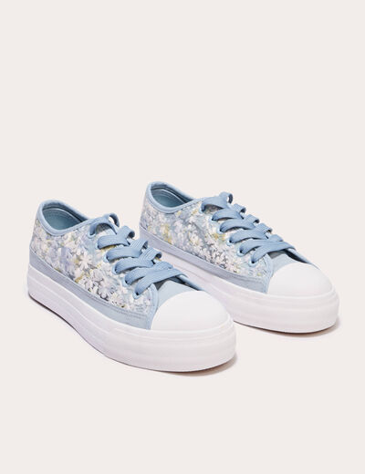 Tennis plates en dentelle bleu clair femme