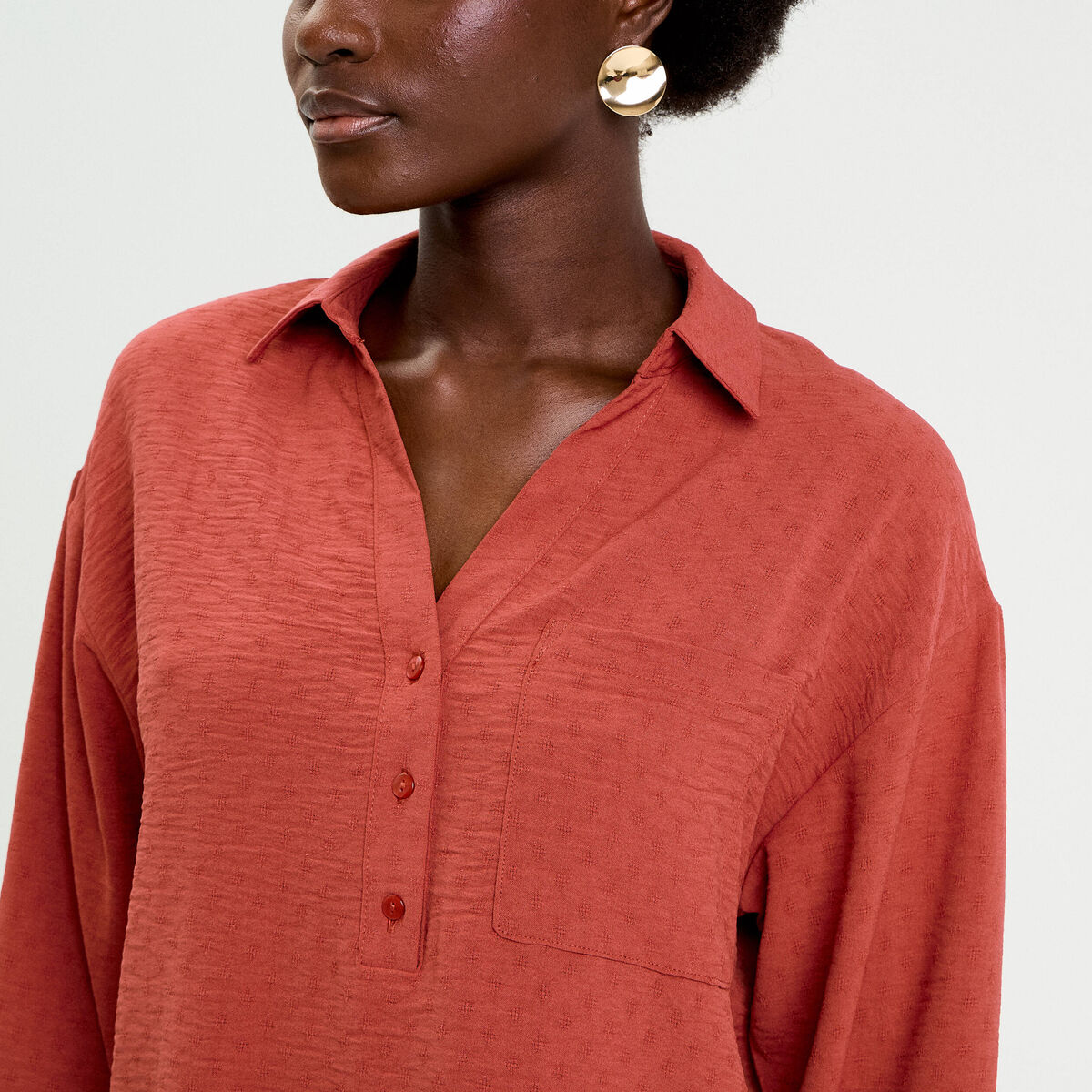 Vareuse manches longues vieux rose femme