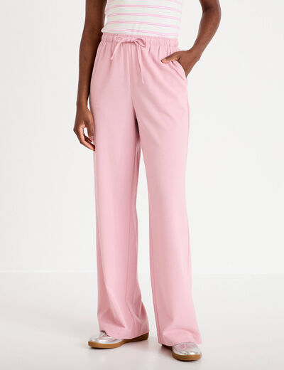 Pantalon large vieux rose femme