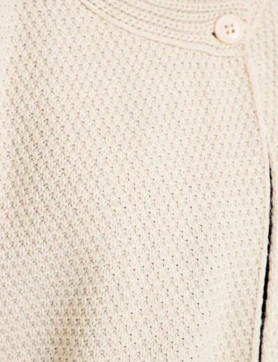 Gilet sans manches col montant beige femme