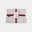Lot &eacute;charpe bonnet avec broderie gris fonc&eacute; femme