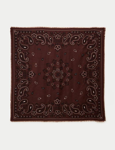 Foulard marron fonc&eacute; femme