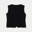 Gilet sans manches col rond noir femme