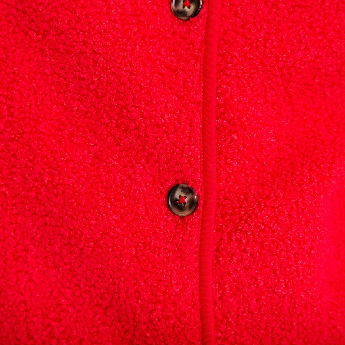 Veste sans manches fausse fourrure rouge femme