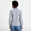 Chemise droite manches longues bleu fonc&eacute; femme