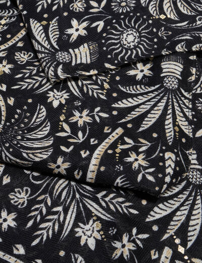 Foulard noir femme