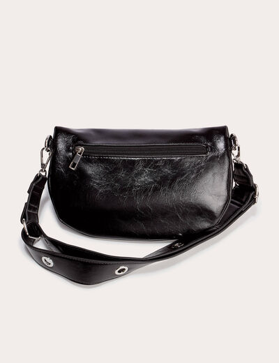 Sac banane similicuir noir femme