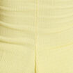 Bustier p&eacute;plum ajust&eacute; cropped pliss&eacute; jaune pastel femme