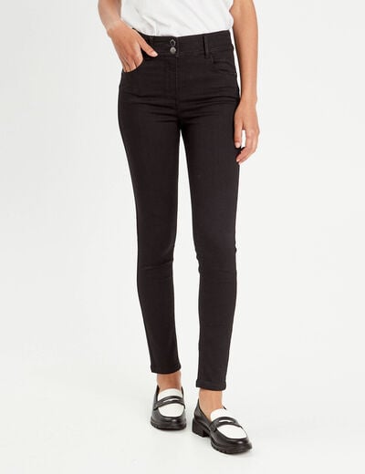 Jeans slim push-up denim noir femme