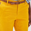 Pantalon chino 7/8&egrave;me jaune femme