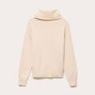 Pull avec col roul&eacute; ecru femme