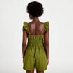 Combishort coupe flare vert kaki femme