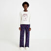 Pyjama manches longues bleu femme