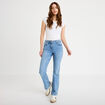 Jeans flare denim triple stone femme