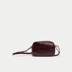 Sac aspect daim bordeaux femme
