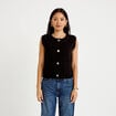 Gilet sans manches noir femme