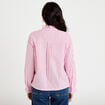Chemise droite manches longues rose femme