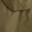 Veste courte bas resserr&eacute; &agrave; capuche vert kaki femme