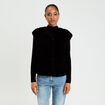 Gilet sans manches effet polaire noir femme