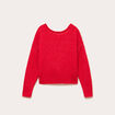 Pull d&eacute;collet&eacute; dos rouge femme