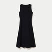 Robe longue &eacute;vas&eacute;e col v sans manches noir femme