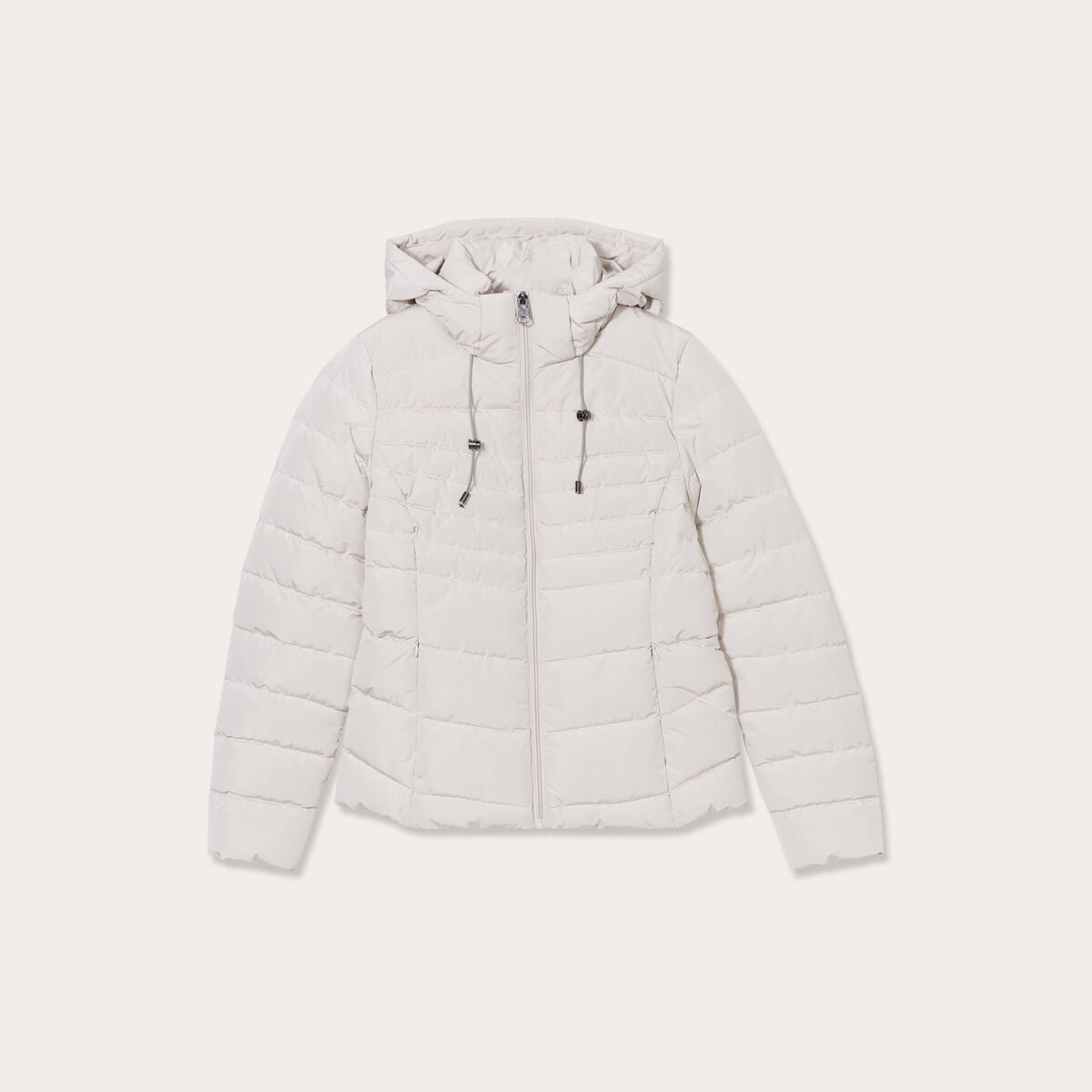 Doudoune ajust&eacute;e &agrave; capuche blanc femme