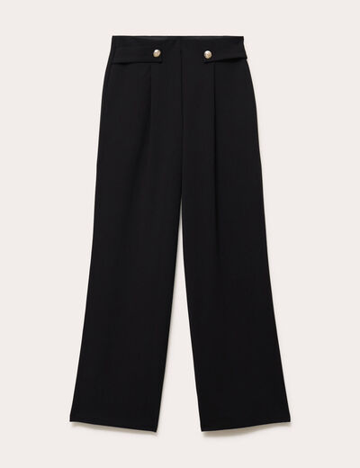 Pantalon Cargo Femme Fluide Baggy Noir - Style Décontracté, Grande Taille, Simili Cuir