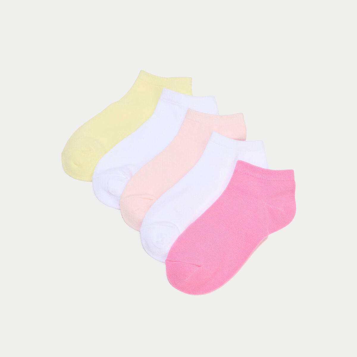 Lot 5 paires chaussettes basses rose fushia femme