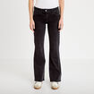 Jean bootcut taille basse denim snow noir femme