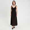 Robe longue &eacute;vas&eacute;e noir femme