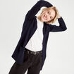 Gilet manches longues bleu marine femme