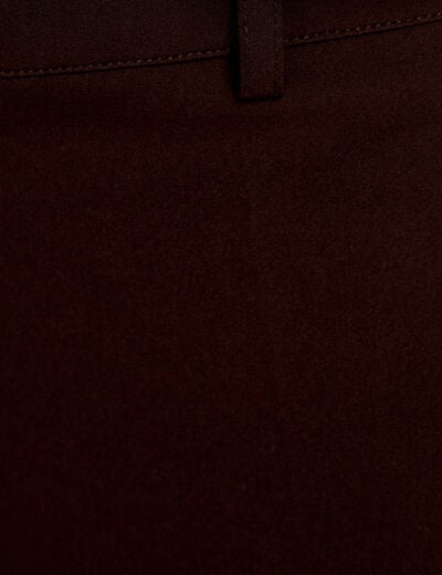 Pantalon flare marron fonc&eacute; femme