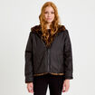 Parka r&eacute;versible &agrave; capuche noir femme