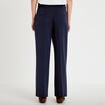 Pantalon bootcut taille haute bleu marine femme