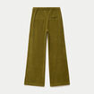 Pantalon jogging taille standard velours vert kaki femme