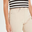 Jean large cargo ecru femme