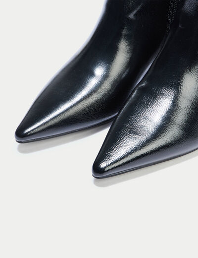 Bottines &agrave; talon noir femme