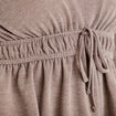 Blouse cintr&eacute;e col v manches longues beige femme