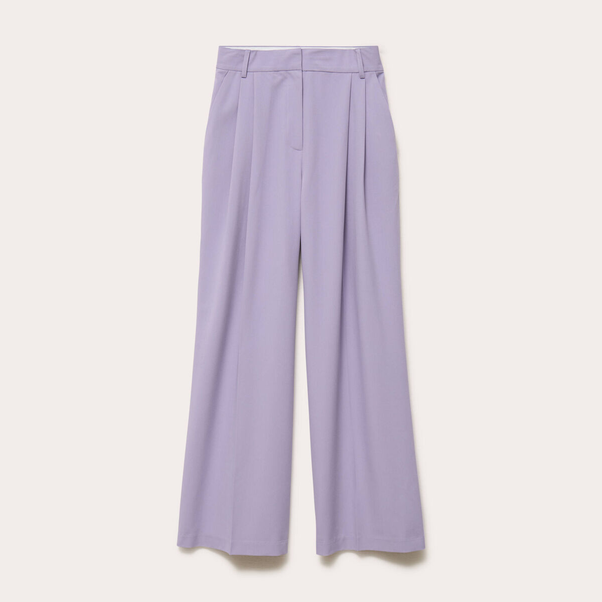 Pantalon large &agrave; pinces parme femme