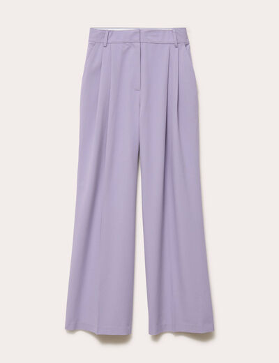 Pantalon large &agrave; pinces parme femme