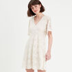 Robe &eacute;vas&eacute;e dentelle ecru femme