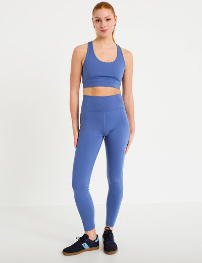 Brassi&egrave;re de sport fines bretelles bleu fonc&eacute; femme