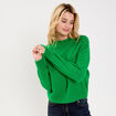 Pull col rond vert femme