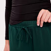Pantalon large vert fonc&eacute; femme