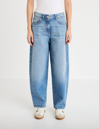 Jeans baggy taille basse denim triple stone femme